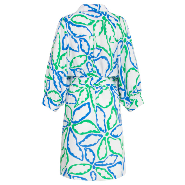 Smashed Lemon 25052 korte jurk met kraaggrafisch bloemenprintcobalt | 25052-650-530 large