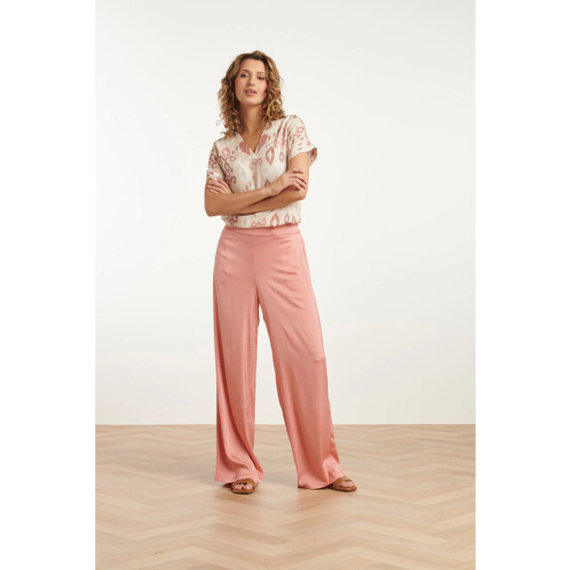 Smashed Lemon 25045 v-hals paneel top met een groot aztec print in 25045-720-998 large