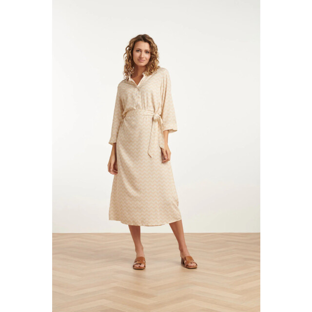 Smashed Lemon 25065 midi jurk met schelpenprint | 25065-720-000 large