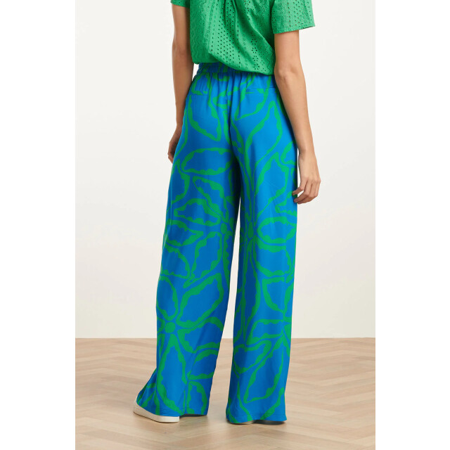 Smashed Lemon 25069 wijde broek met grafische bloemenprintfelgras | 8720331323273 large