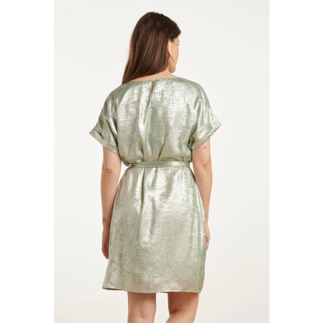Smashed Lemon 25111 licht metallic zomerjurk | 25111-520-L large