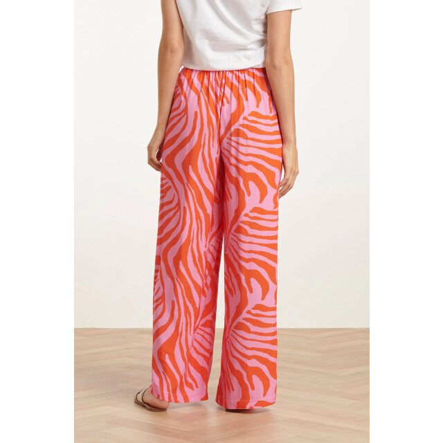 Smashed Lemon 25087 wide pants met dierenprint | 25087-420-250 large