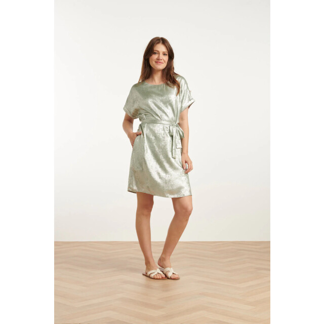 Smashed Lemon 25111 licht metallic zomerjurk | 25111-520-L large