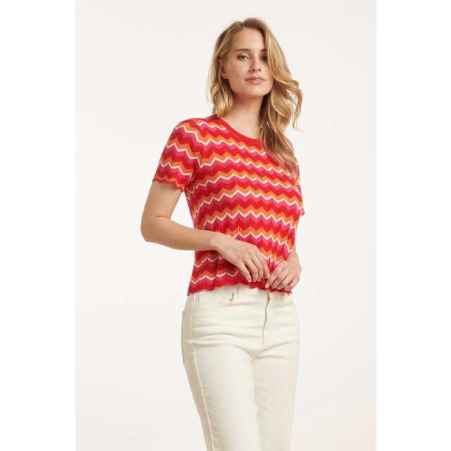 Smashed Lemon 25097 multicoloured zigzag knitted top | 25097-450-998 large