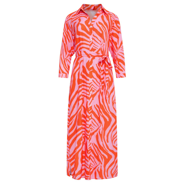 Smashed Lemon 25086 summer maxi shirt jurk met dierenprint | 25086-420-250 large