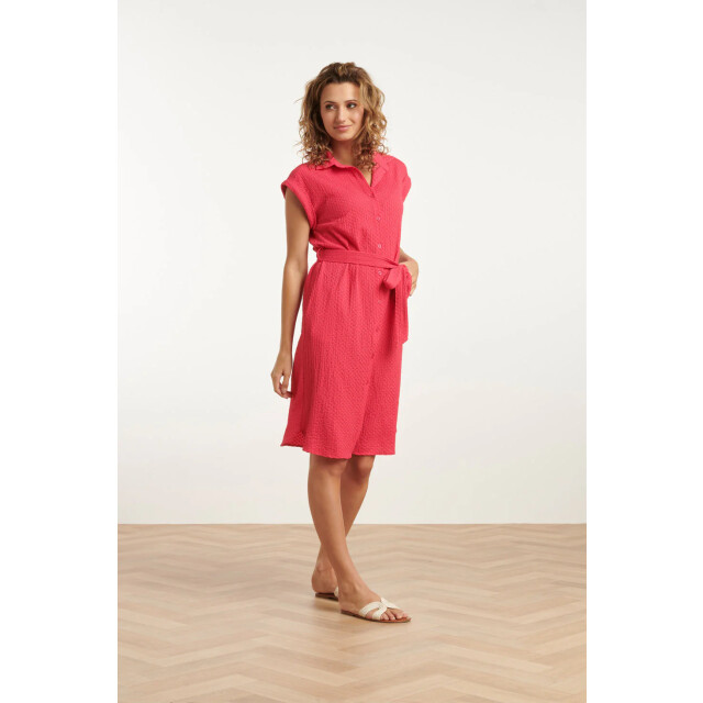 Smashed Lemon 25118 crinkle shirtjurk in roze 25118-420-L large