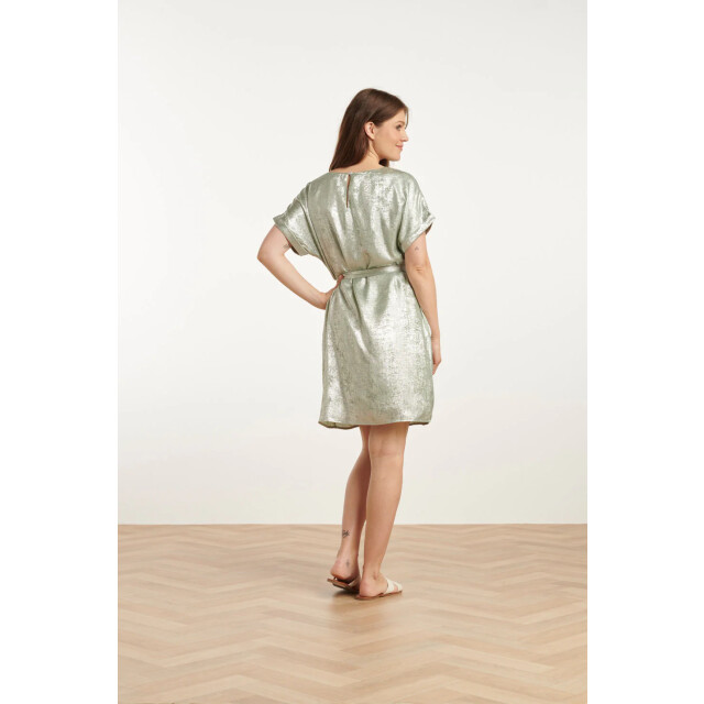 Smashed Lemon 25111 licht metallic zomerjurk | 25111-520-L large