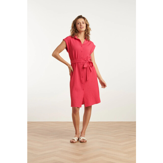 Smashed Lemon 25118 crinkle shirtjurk in roze 25118-420-L large