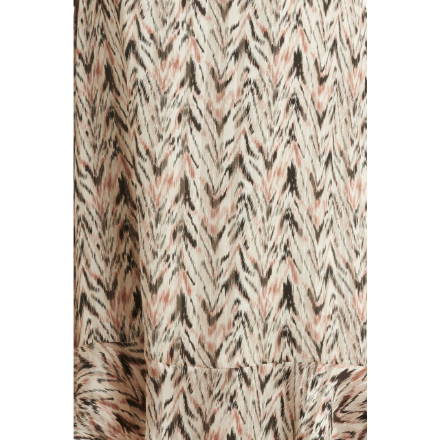 Smashed Lemon 25079 chiffon top met grafisch zigzag print, | 25079-010-998 large