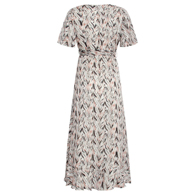 Smashed Lemon 25078 chiffon overlap maxi jurk met , graphic print | 25078-010-998 large