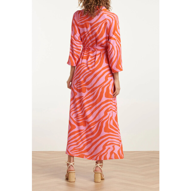 Smashed Lemon 25086 summer maxi shirt jurk met dierenprint | 25086-420-250 large