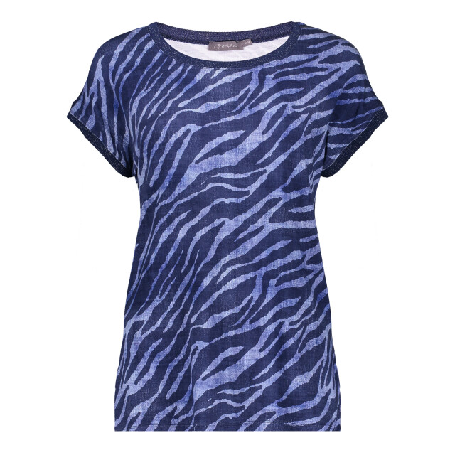 Geisha 52135-60 sarah 625 t-shirt fancy rib aop pr.03-25-1 blue/blue 52135-60 SARAH 625 large