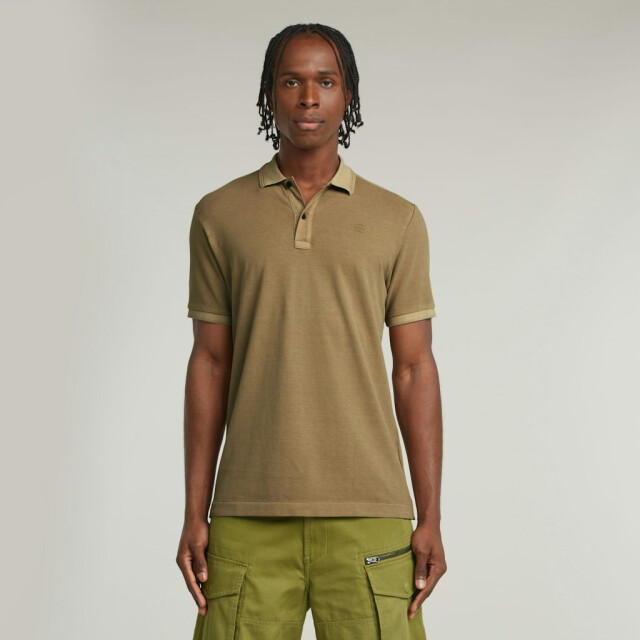 G-Star dunda overdyed slim polo d11595-d756 c805 safari gd 05311.198.0020 large