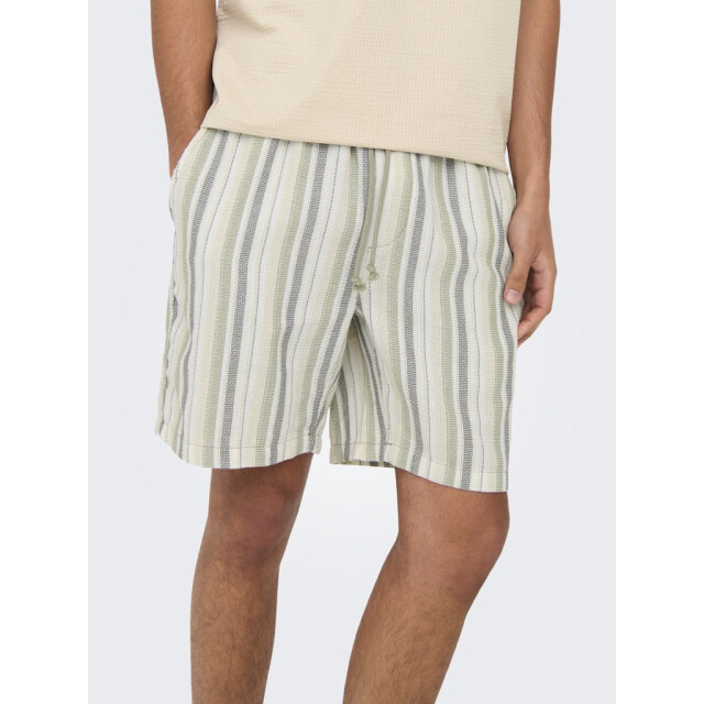 Only & Sons onstrev life reg stru stripe shorts 22026950 seagrass 05414.315.0001 large