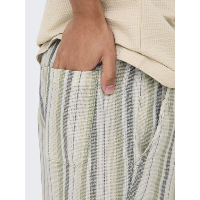 Only & Sons onstrev life reg stru stripe shorts 22026950 seagrass 05414.315.0001 large