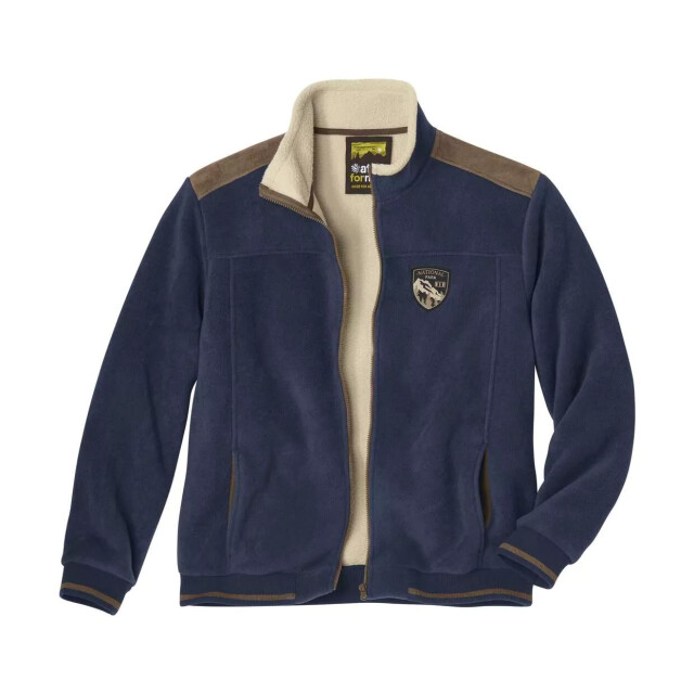 Atlas For Men Heren sherpa gevoerde fleece jas UTAF1653_navy large