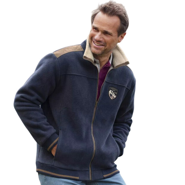 Atlas For Men Heren sherpa gevoerde fleece jas UTAF1653_navy large