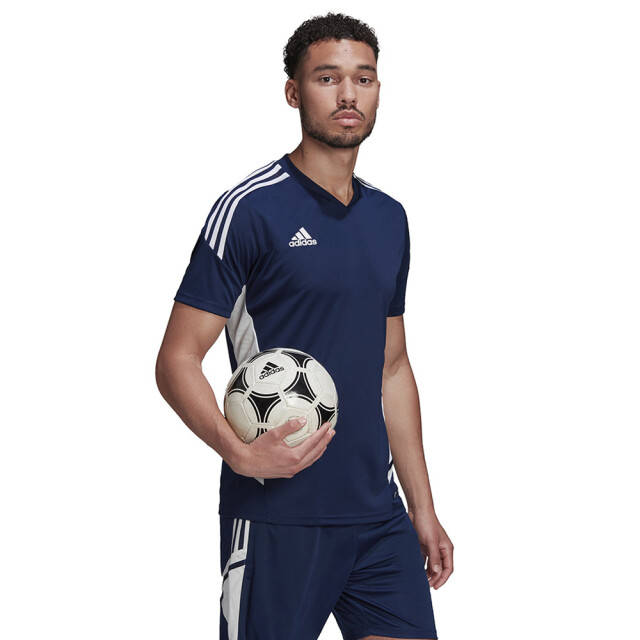 Adidas Heren condivo 22 v hals jersey UTMR1251_whitenavyblue large