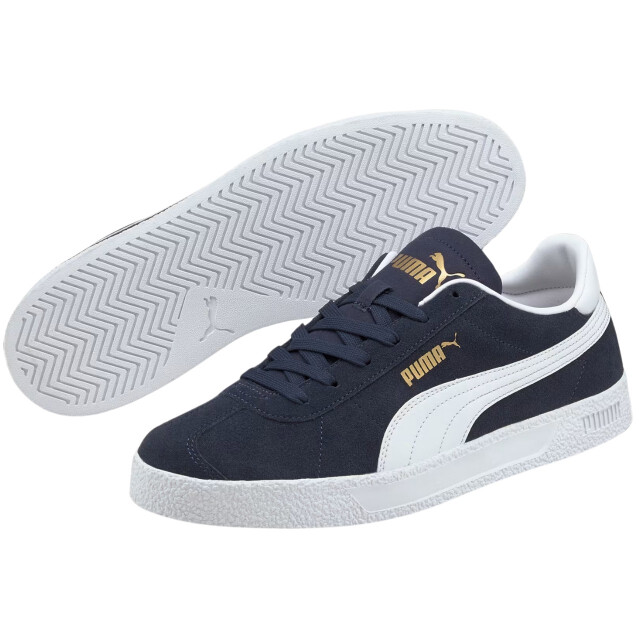Puma Heren club logo suede trainers UTMR1235_whitenavyblue large
