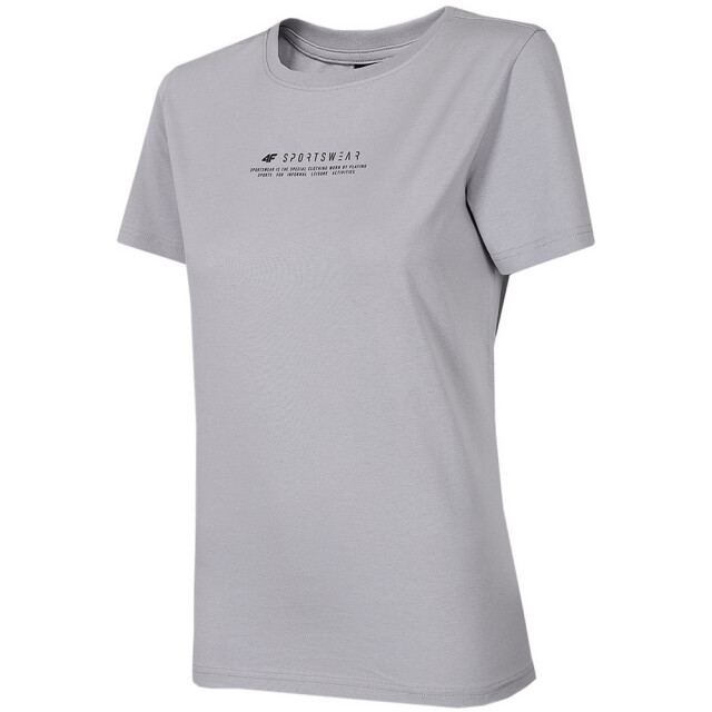 4F Dames h4z22 tsd019 katoenen t-shirt UTMR1228_lightgrey large