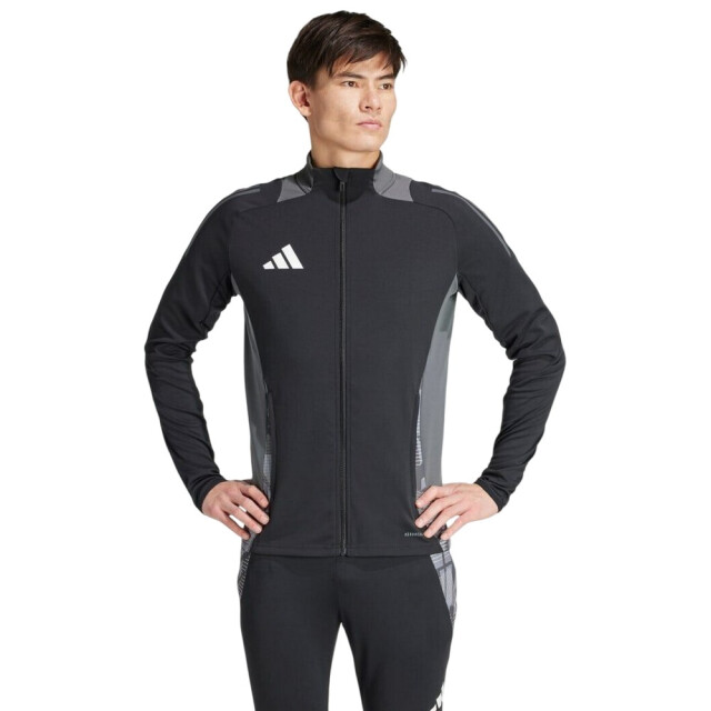 Adidas Heren trio 24 full zip wedstrijd sweatshirt UTMR1656_blackgrey large