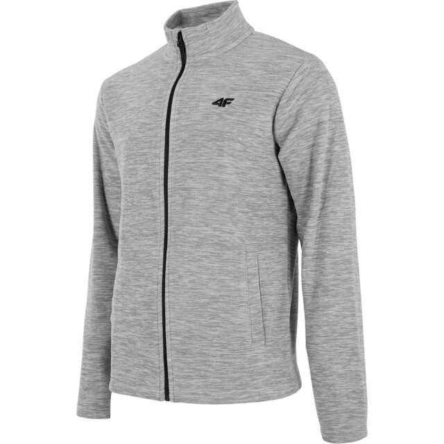 4F Heren melange fleece jas UTMR2223_greysilver large