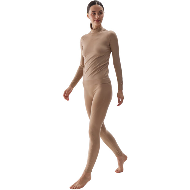 4F Dames thermoactive naadloos basislaag top UTMR1130_brown large