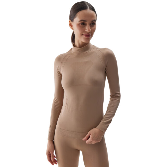 4F Dames thermoactive naadloos basislaag top UTMR1130_brown large