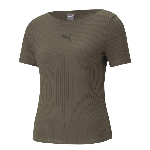 Puma Dames geribd slank t-shirt UTMR1066_grapeleaf large