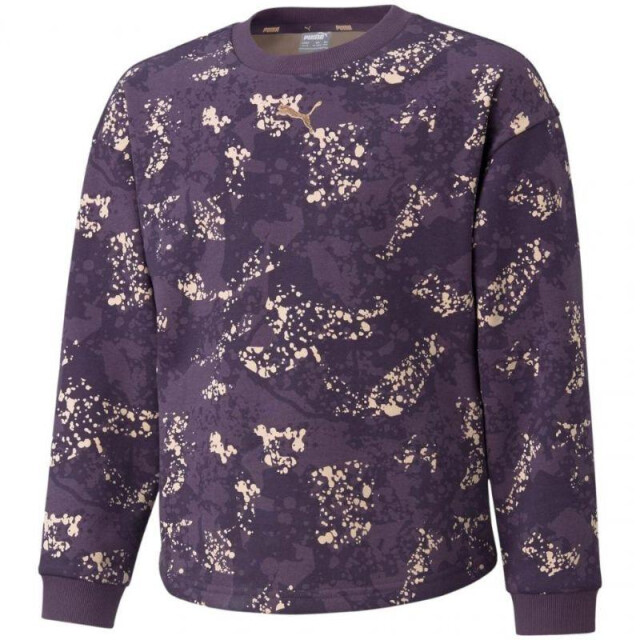 Puma Sweatshirt met alpha all-over print en ronde hals voor kinderen/kids UTMR533_violet large