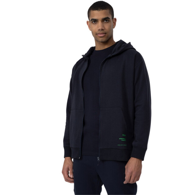 4F Heren polycotton full zip hoodie UTMR647_navyblue large