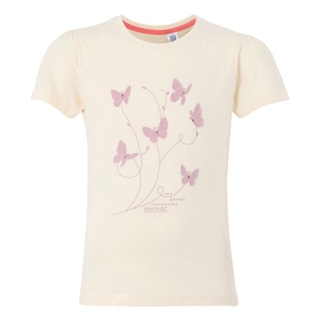 Regatta Bosley vii grafisch t-shirt voor kinderen/kinderen UTRG11567_lightvanilla large