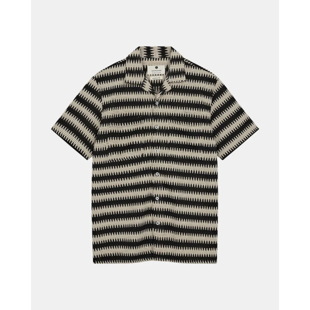 Anerkjendt Akkurt struc stripe s/s shirt 9503 tofu 9503 large