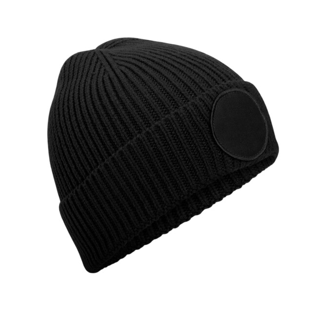 Beechfield Fashion cirkelvormige patch muts UTFK1749_black large