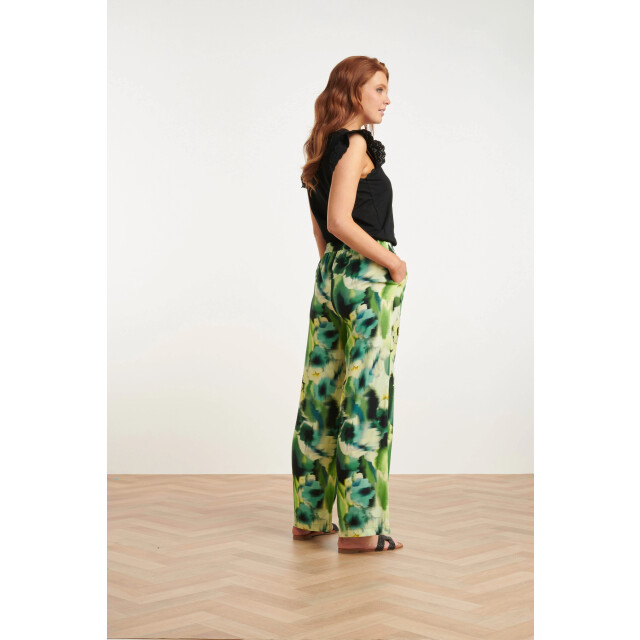 Smashed Lemon 24428 mashed lemon zomer wijde broek met abstracte 24428-999-150 large