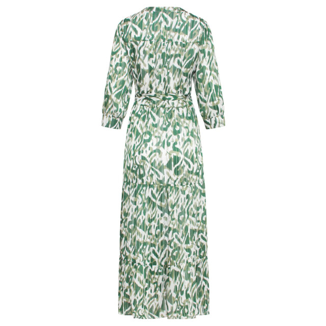 Smashed Lemon 24405 satijnen maxi jurk met abstracte print3/4 mouwen 24405-000-530 large
