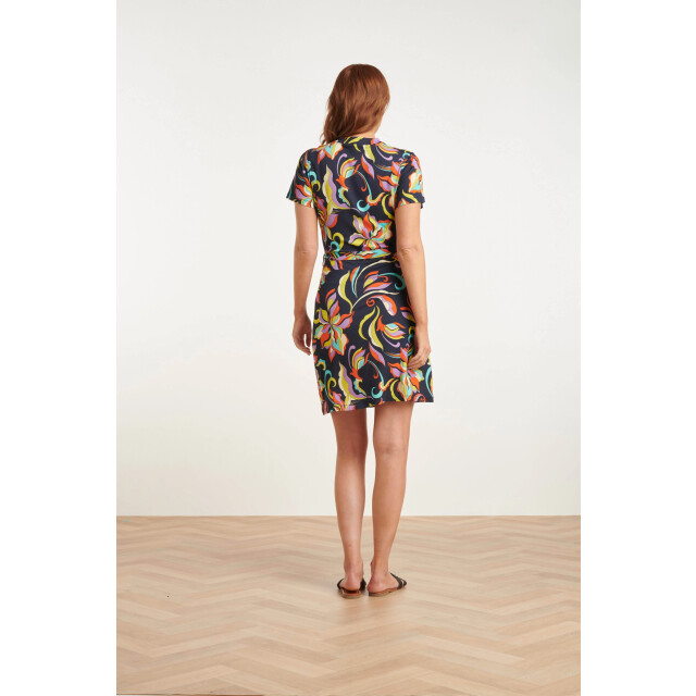 Smashed Lemon 24434 multi grafische bloemenprint zomerjurkje | 24434-998-M large