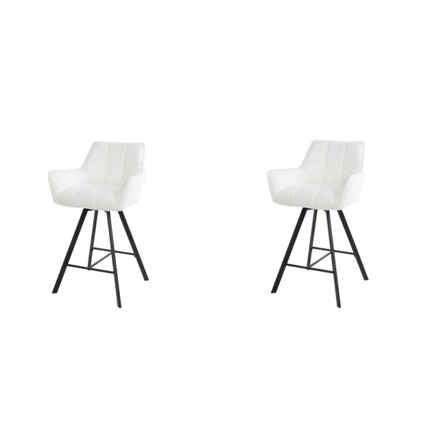 Hoyz Hoyz barstoel raster boucle draaibaar 2 stuks 2596096 large