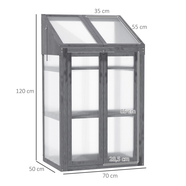 4goodz Outsunny mini kas van hout, 70 x 50 x 120 cm, 3173662 large