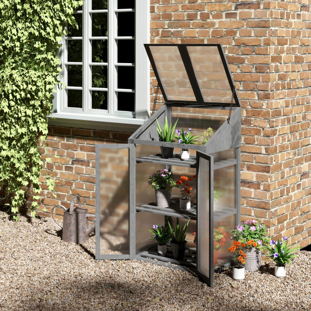 4goodz Outsunny mini kas van hout, 70 x 50 x 120 cm, 3173662 large