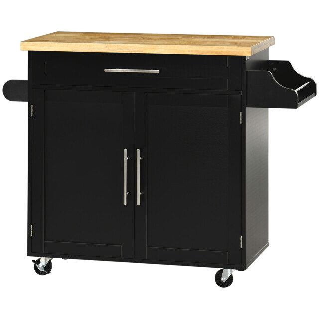 4goodz Homcom keukenwagen / keukentrolley met werkblad en kruidenrek 3173661 large