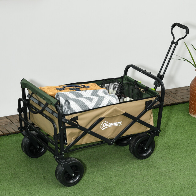4goodz Outsunny opvouwbare bolderwagen met handgreep, strandwagen 3173680 large
