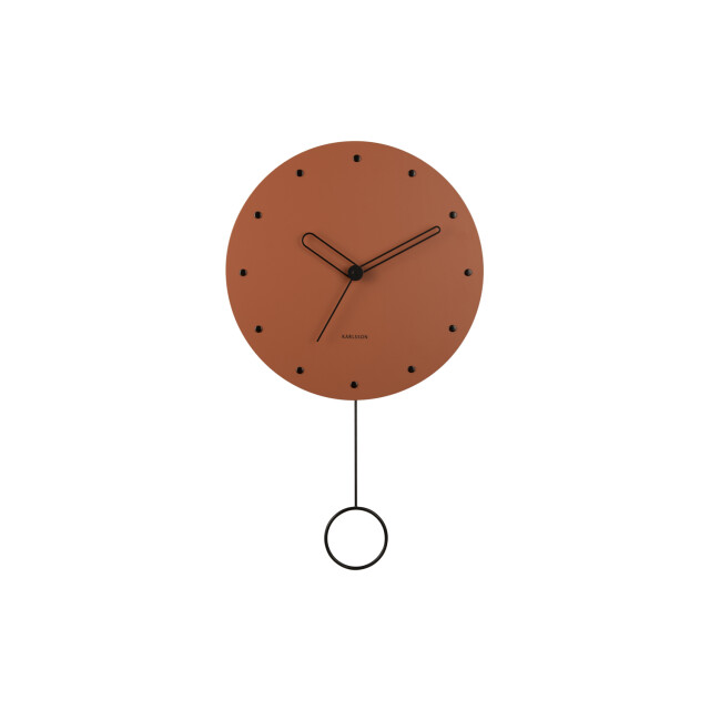 Karlsson wandklok studs pendulum burned orange- Ø30cm 2843896 large