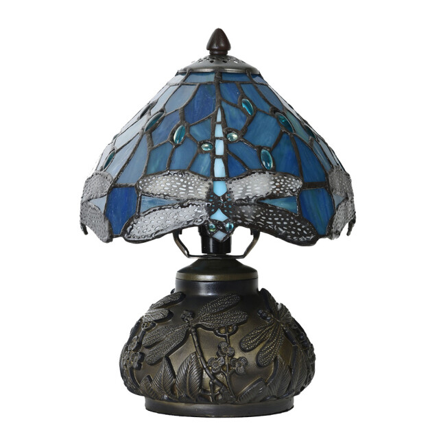 LumiLamp Tiffany tafellamp Ø 20x28 cm glas libelle tiffany bureaulamp 2795675 large