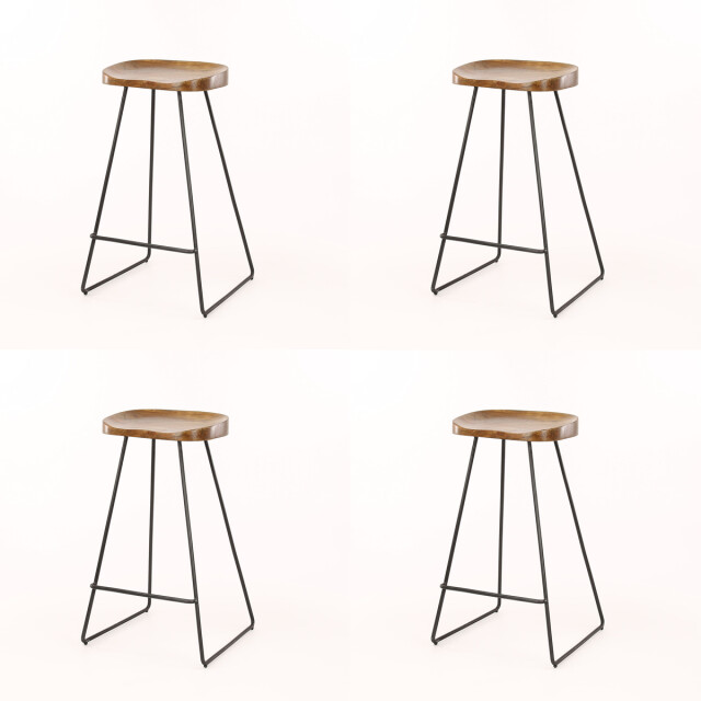 Hoyz Hoyz barstoel houten zitting 4 stuks - 2061004 large