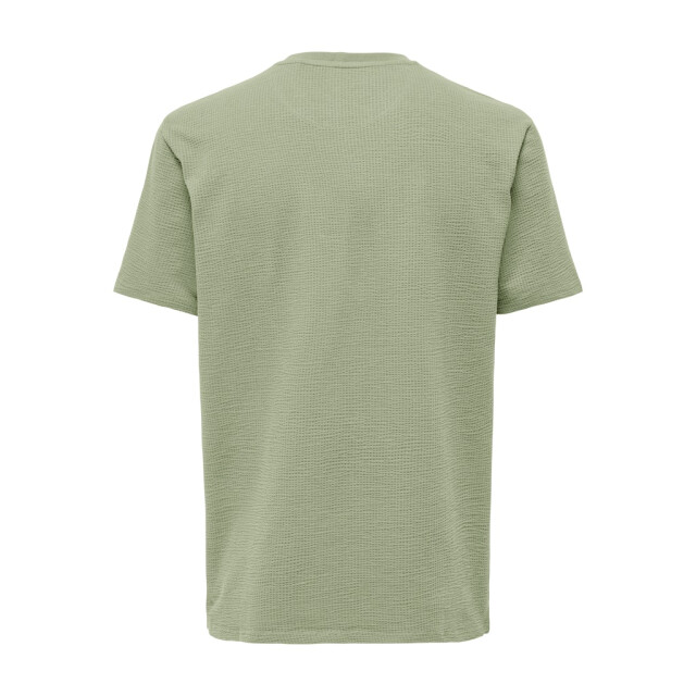 Only & Sons Onskian reg seersucker ss tee olijf 5339.22.0013 large