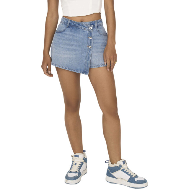 Only Onllesly reg lb dnm skort bj noos light blue denim 15256608-177934 large