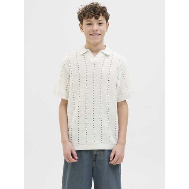 Jack & Jones Jorparos knit easter ss crochet pol off-white 3369.02.0002 large