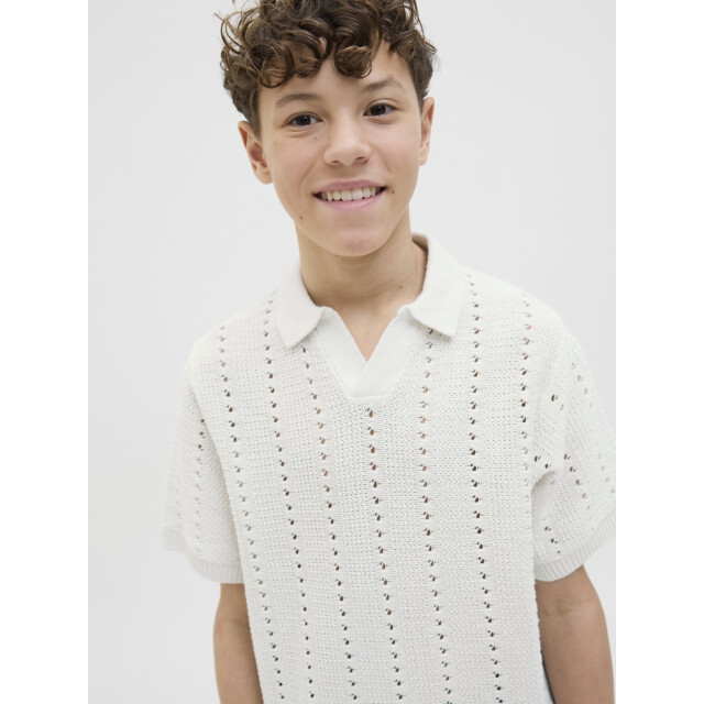 Jack & Jones Jorparos knit easter ss crochet pol off-white 3369.02.0002 large