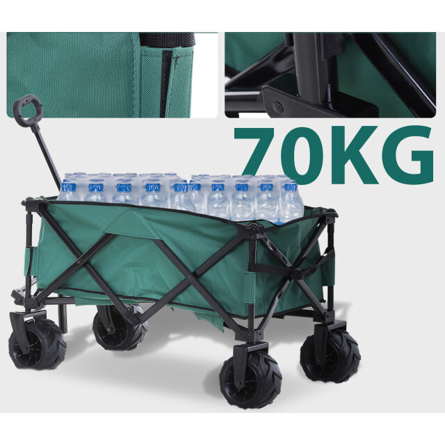 4goodz Outsunny opvouwbare bolderkar strand handwagen 360° tuinwagen 3173671 large